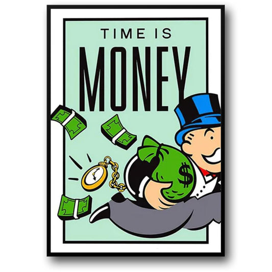 Monopoly | Tijd is Geld Ontwerp | Kleurrijk Kunstwerk