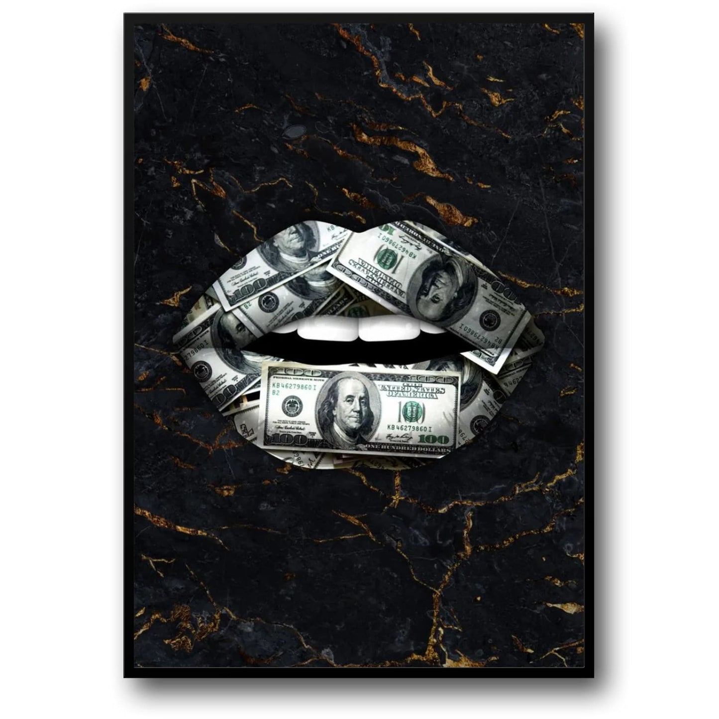 Geld Lippen | Honderd Dollar Kunst