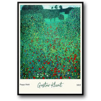 Gustav Klimt | Mohnfeld | Farbenfrohe Landschaft