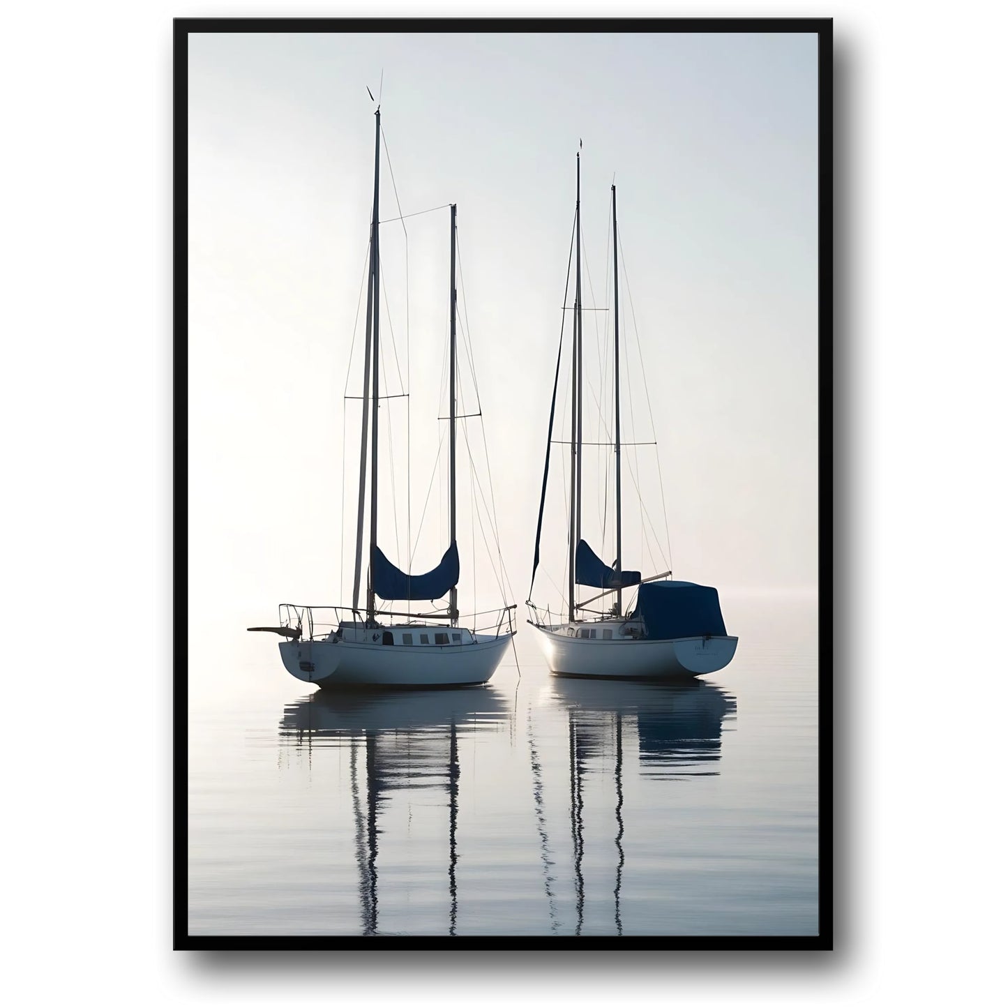 Two Sailing Boats at Sunrise | Vertical Seascape
