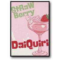 Erdbeer-Daiquiri | Lebendige Cocktailillustration