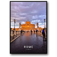 Engelsburg | Rom | Italien | Entdecken Sie mittelalterliche Majestät | Festung am Fluss Tiber | Historische Rom-Poster