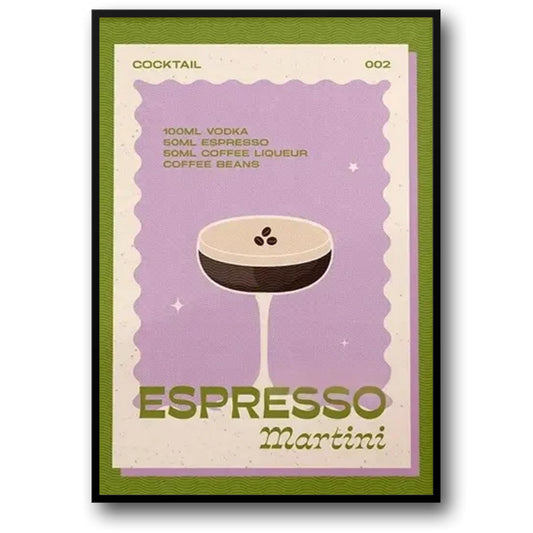 Vintage Espresso Martini Kunst