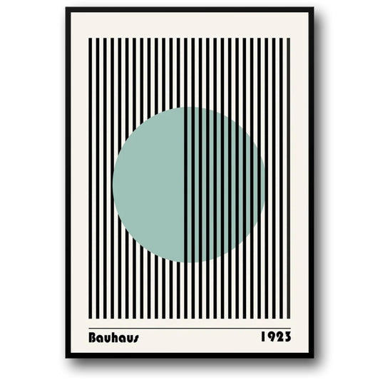 Bauhaus 1923 | Gestreepte Minimalistische Geometrische Kunst