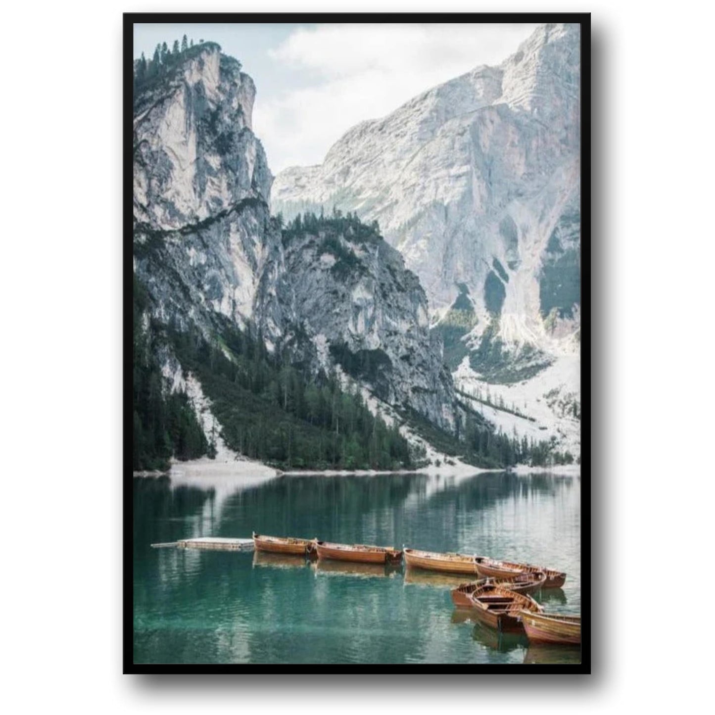 Braies Meer 2 | Natuur poster | IJsmeer