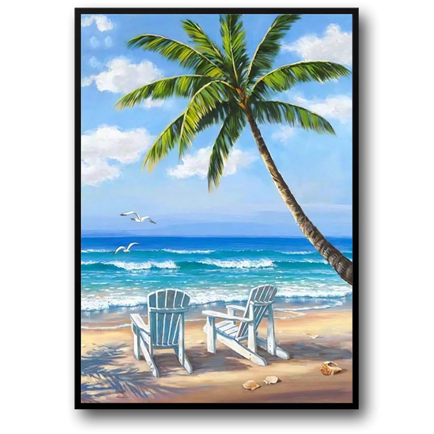 Beach Chairs | Tropical | Paradise Poster | Tranquil Moments at Tropical Beaches