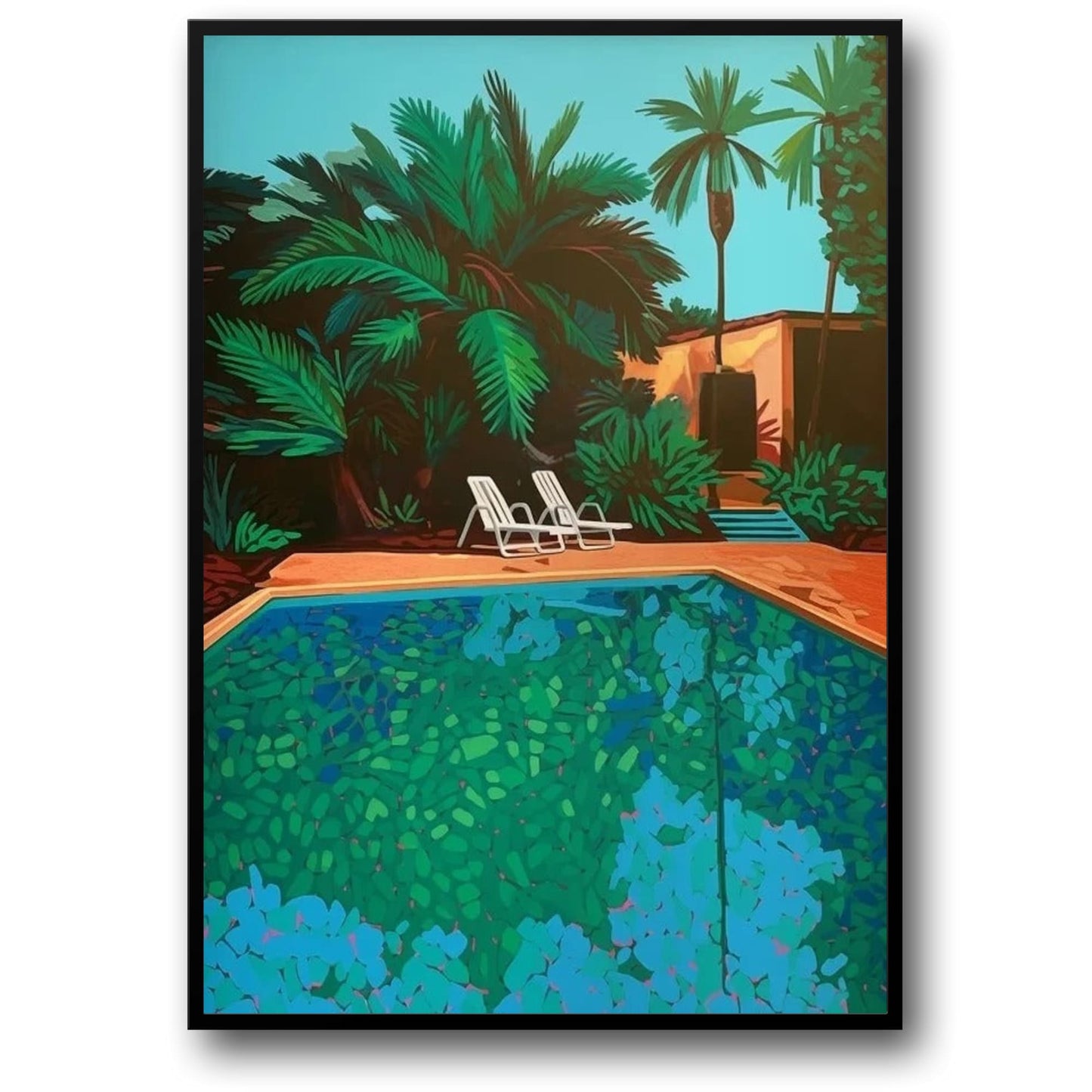 Retro Vaporwave Poster | Hiroshi Nagai | Japanischer tropischer Strand | Stadtauto-Kunst auf Leinwand | Wanddekoration