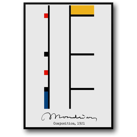 Piet Mondrian | Abstrakte Komposition von 1921 | Vintage-Reproduktion