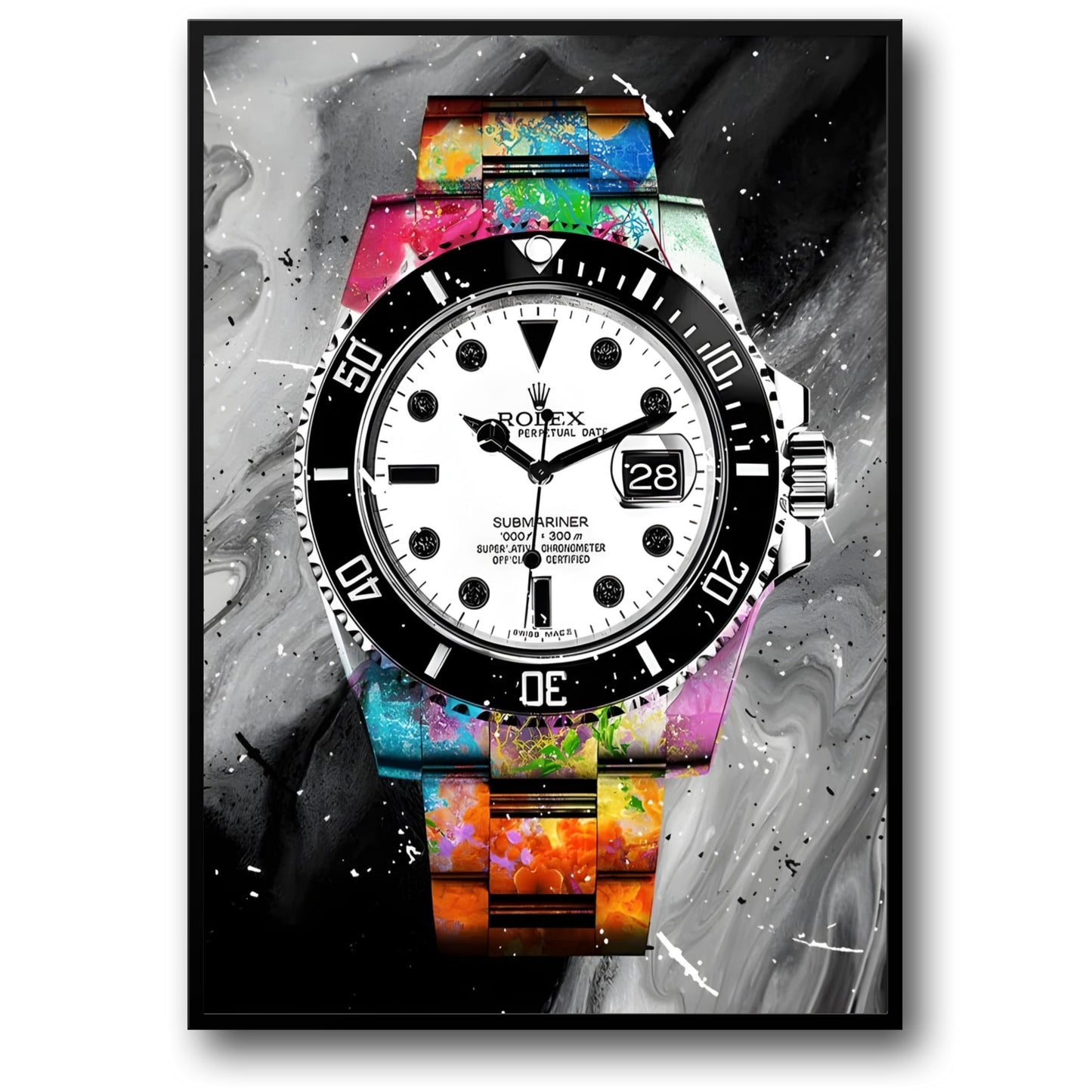 Rolex Submariner | Graffiti Kunst | Levendig Horloge
