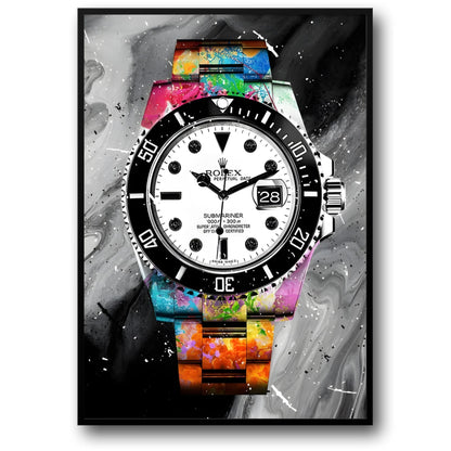 Rolex Submariner | Graffiti Kunst | Levendig Horloge