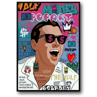 Graffiti-Pop-Artwork | Scarface Mona Lisa Street Poster | Abstrakte Film-Wandkunst | Wohndekor-Wandbild
