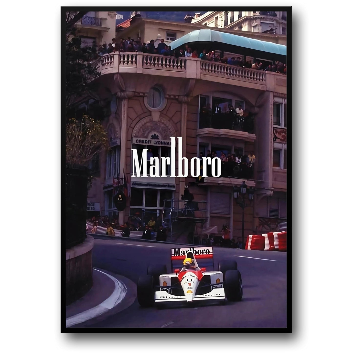 Vintage Formel 1 | Großer Preis von Monaco | F1-Rennplakat | McLaren MP4/8 | Ayrton Senna | Großer Preis von Monaco 1993