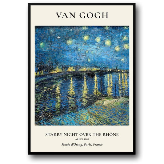 Sterrennacht Over de Rhône | Van Gogh Impressionistisch 1888