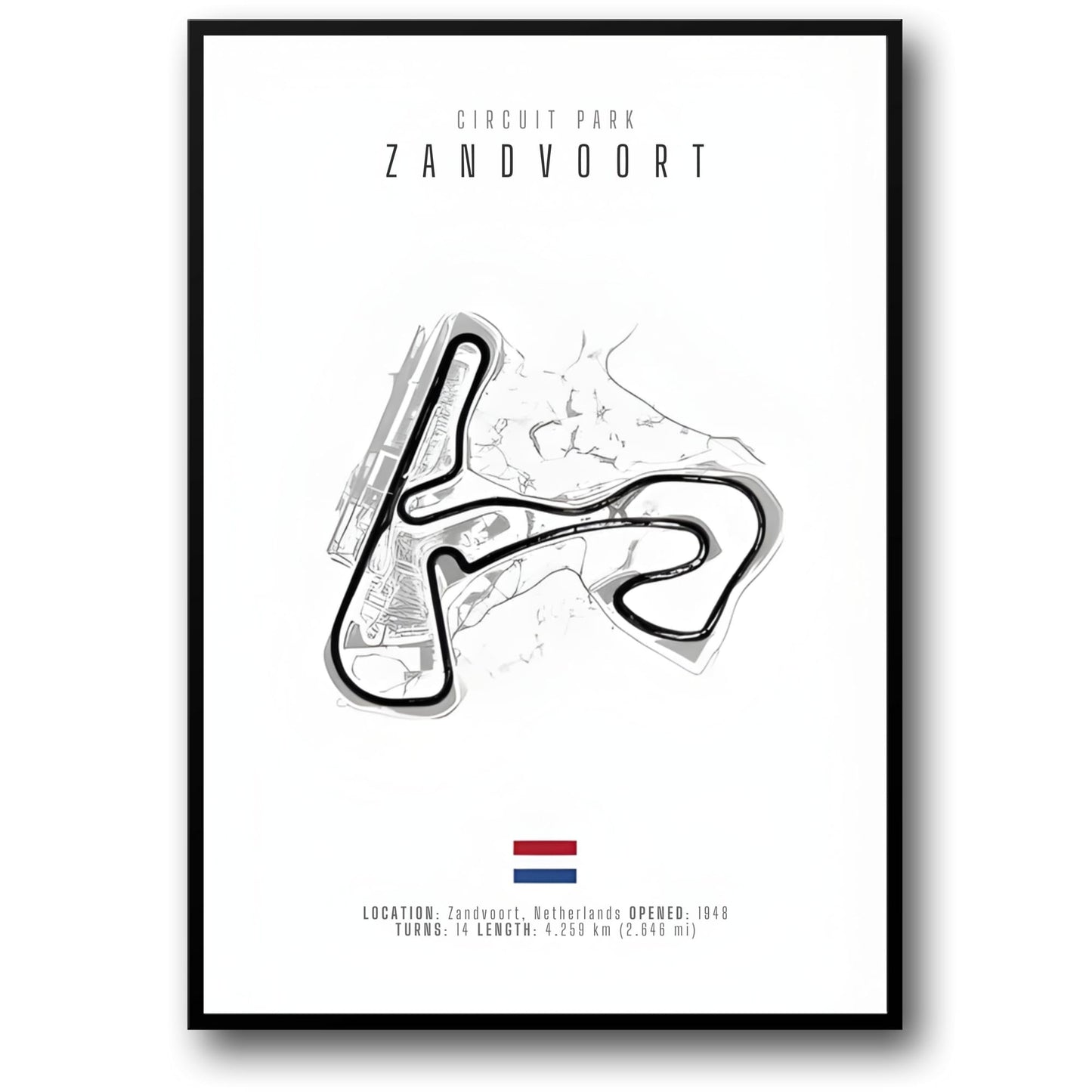 Zandvoort F1 Streckenlayout