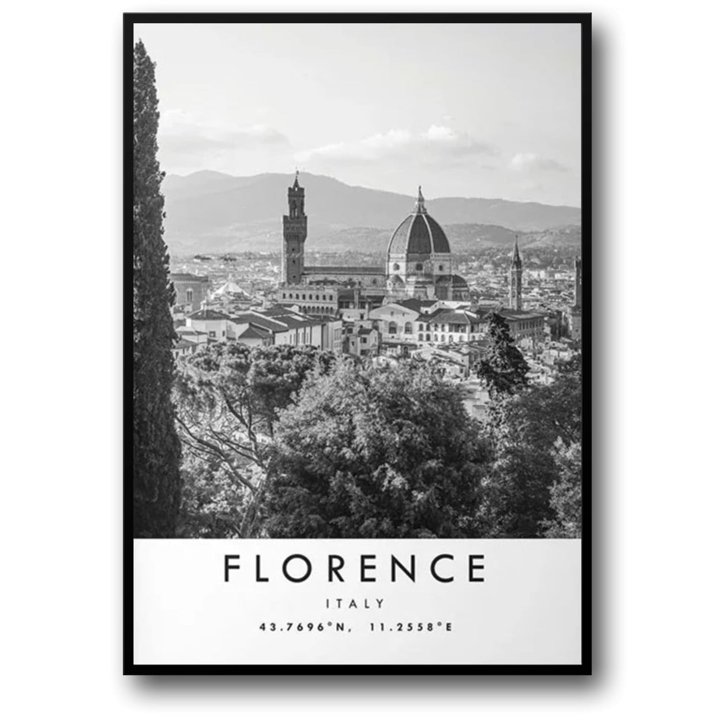 Florenz | Spaziergang durch die Renaissance | Italien | Stadtbild-Poster | Wandkunst-Dekor | Visuelle Kunstwerke für Haus & Garten