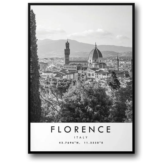 Florenz | Spaziergang durch die Renaissance | Italien | Stadtbild-Poster | Wandkunst-Dekor | Visuelle Kunstwerke für Haus & Garten