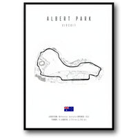 Formel-1-Rennstrecke Albert Park | Streckenlayout-Grafik