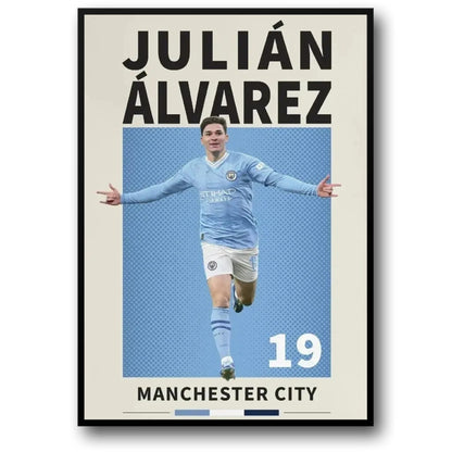 Julian Alvarez | Famous Football Players Poster | Soccer Star Artwork | Wall Decor