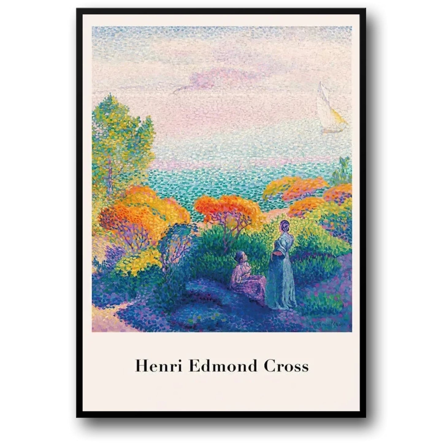 Henri Edmond Cross | Two Women by the Shore | Mediterranean Scene