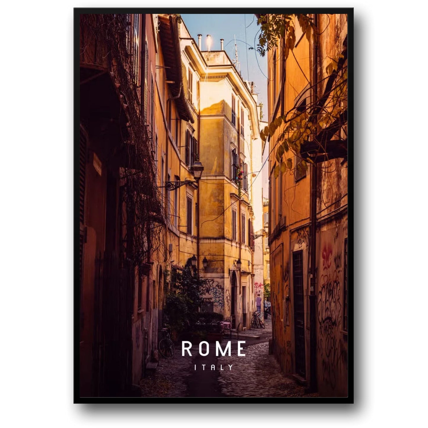 Versteckte Gasse | Rom | Italien | Entdecken Sie geheime Ecken | Authentischer römischer Charme | Bezaubernde Rom-Poster