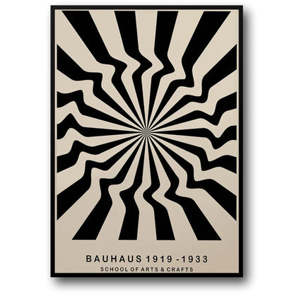Bauhaus-Illusion | Modernes Kunst-Perspektivposter | Geometrisches Design | Wanddekoration | Ästhetik für Zuhause und Büro | Zeitgenössische Kunstwerke | Bildende Kunst für Wohnzimmer und Schlafzimmer | Hochwertiger Druck