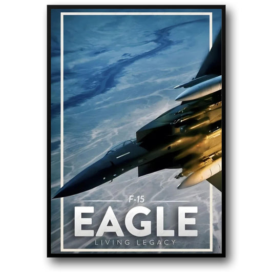 F-15 Eagle Poster | Dynamisch Vliegtuigontwerp | Luchtvaart Decor voor Thuis, Kantoor, Galerie, Museum
