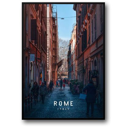 Belebte Straßenszene | Rom | Italien | Erleben Sie das tägliche Leben in Rom | Treibende städtische Energie | Lebendige Rom-Poster