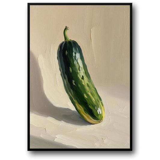 Botanische Gurkenillustration | Dekoration im Vintage-Stil