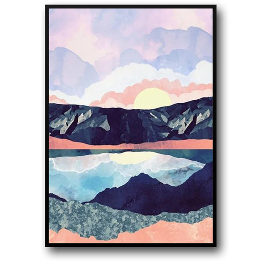 Abstract Scenery Poster | Desert Storm Poster | Home Decor | Artistic Desert Landscape | Wall Art Print | Stormy Desert Scene