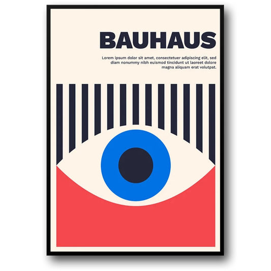 Bauhaus Eye Pattern | Vintage Design | Geometric Art | Modern Decor | Wall Art Poster | Decorative Piece | Home & Office Decoration