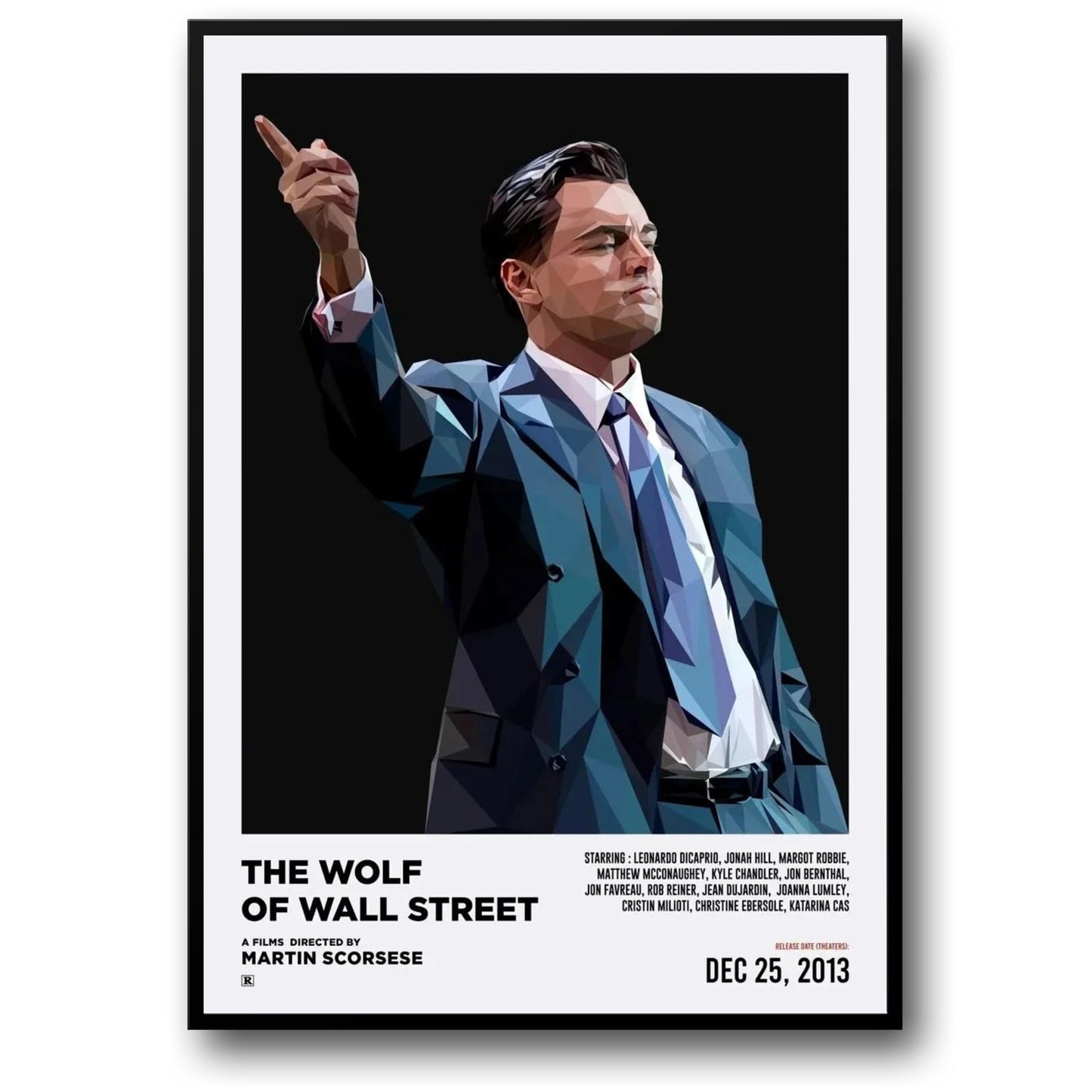 Leonardo DiCaprio | The Wolf of Wall Street | Klassisches Filmplakat | Leinwandkunst | Wohndekor | Wanddruck