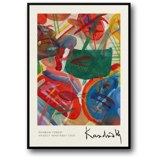 Kandinsky | Regenbogenwald 1913 | Abstrakter farbenfroher Expressionismus