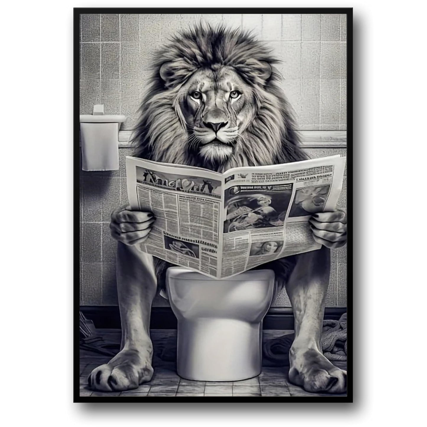 Leeuw Comic | Leest Krant | Humoristische Kunst