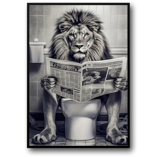 Leeuw Comic | Leest Krant | Humoristische Kunst