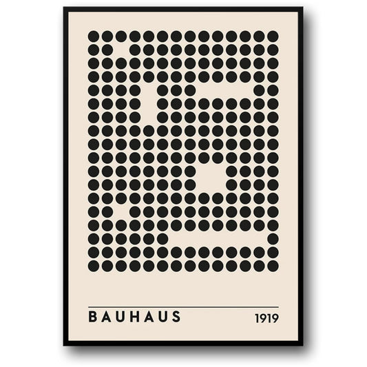 Bauhaus Style Poster | 1919 Tribute | Dot Matrix Design | Modern Wall Art | Home Decor | Artistic Print