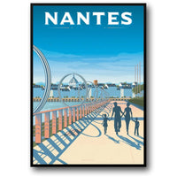 Stadtbild von Nantes | Französische Wahrzeichenkunst