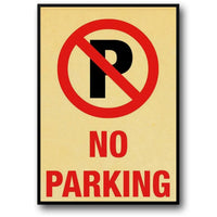 Vintage-Parkverbotsschild | Retro-Warnschild