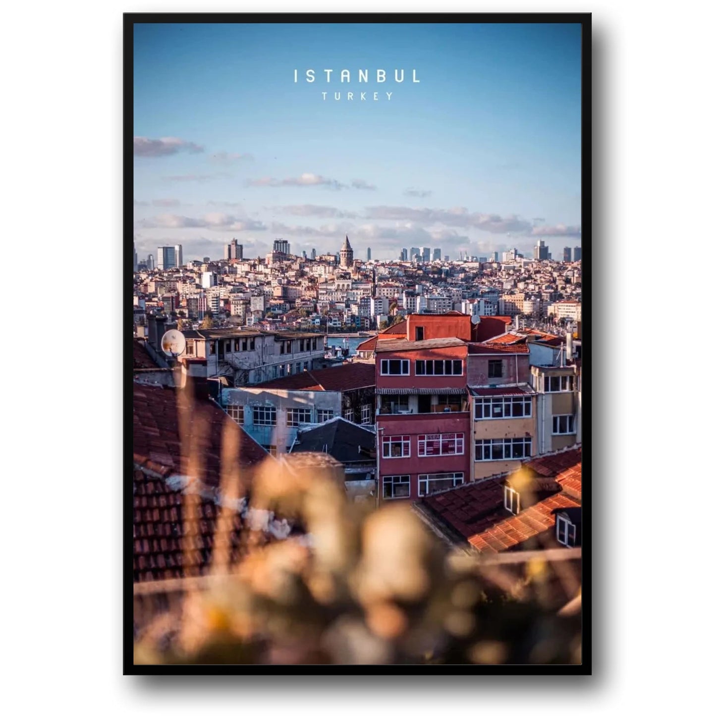 Istanbul Skyline Poster | Lebendiges Stadtbild | Stadtlandschaft der Türkei | Luftaufnahme von Istanbul | Architektur von Konstantinopel