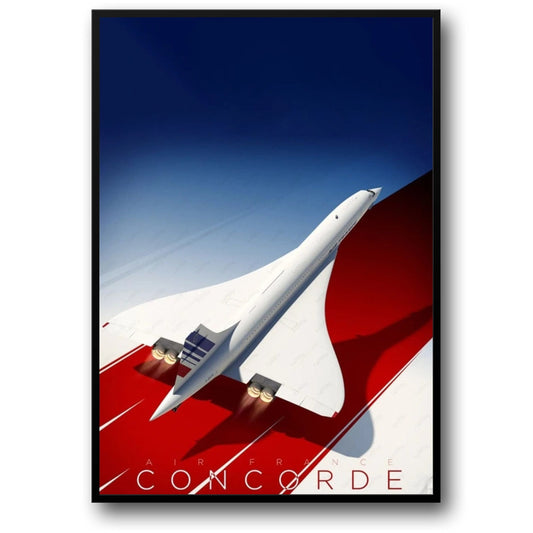 Vintage Concorde | Supersonic Aviation | Red Blue Design