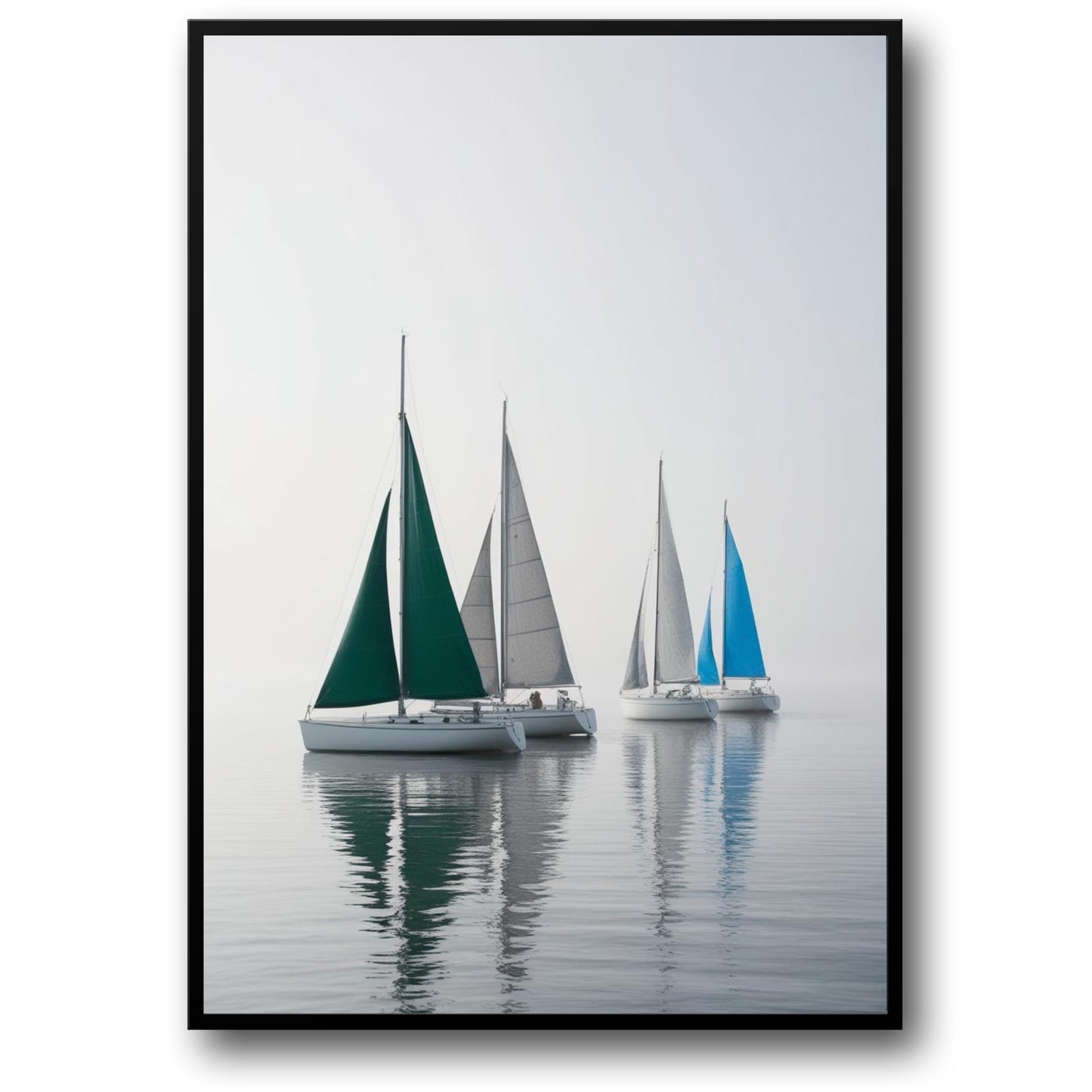 Farbenfrohe Segelboote | Nautische Kunst