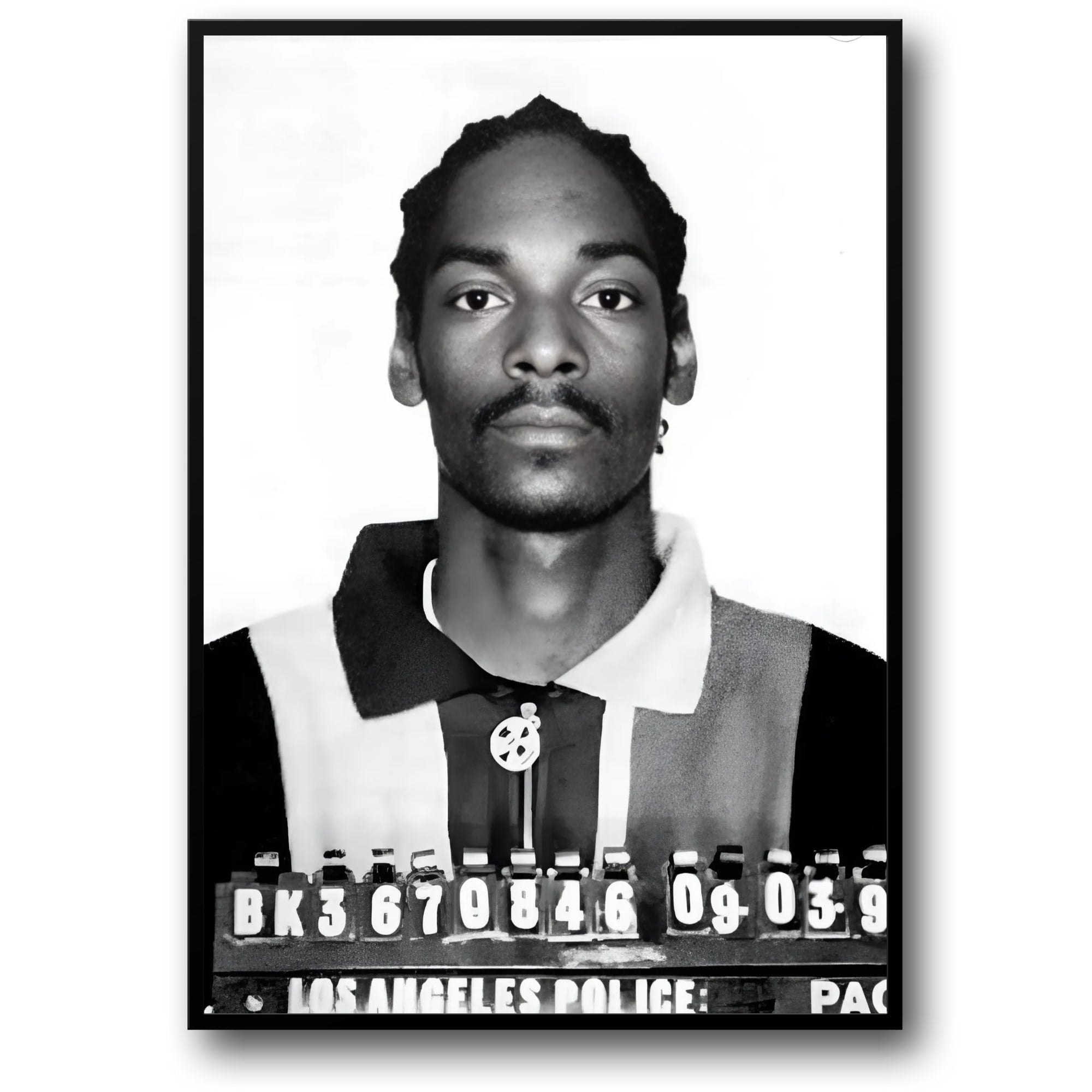 Snoop Dogg Retro Mugshot | Iconic Music Poster – Wall Of Art Studio