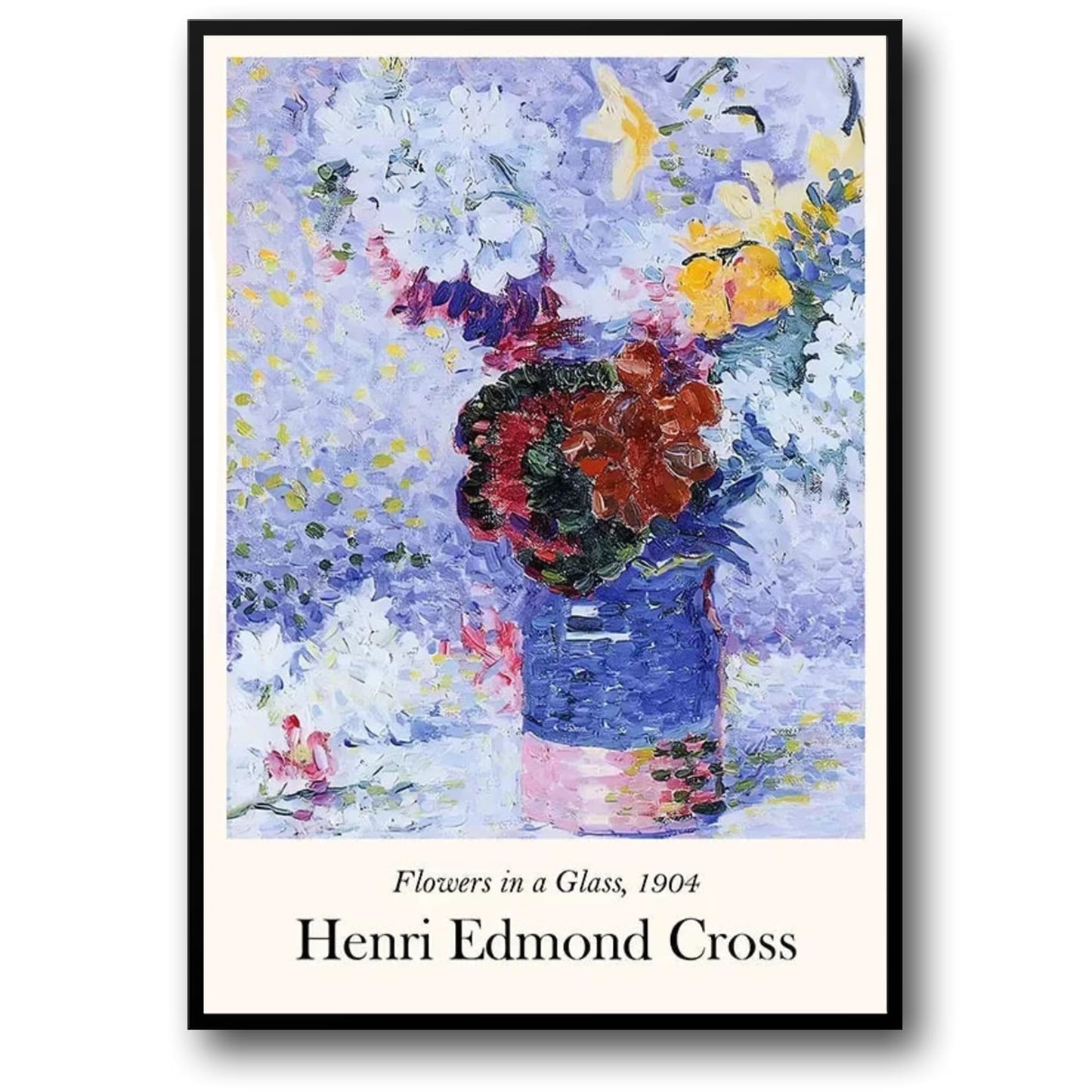 Henri Edmond Cross | Blumen im Glas | Impressionistische Blumenkunst