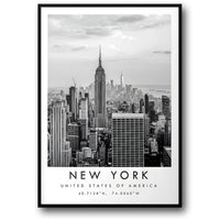 Empire State Building Poster | Skyline von New York City | Ikonisches Wahrzeichen von NYC | Architektur-Dekor der USA