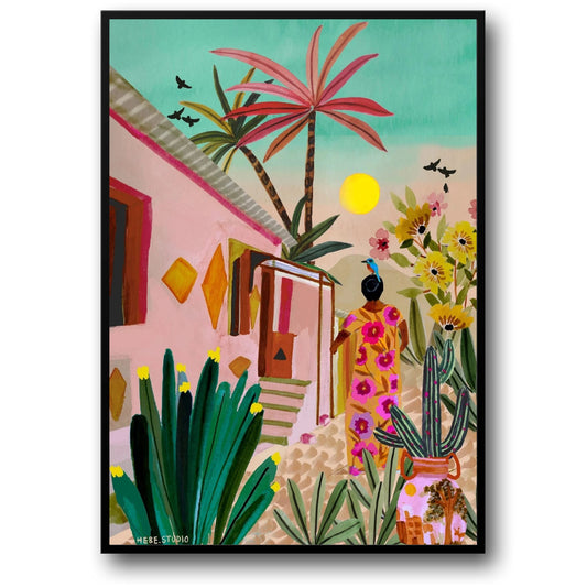 abstract india landscape poster