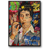 God Father Filmstar Poster | Graffiti Pop Art Wanddekoration | Leinwanddrucke fürs Wohnzimmer | Wohndeko