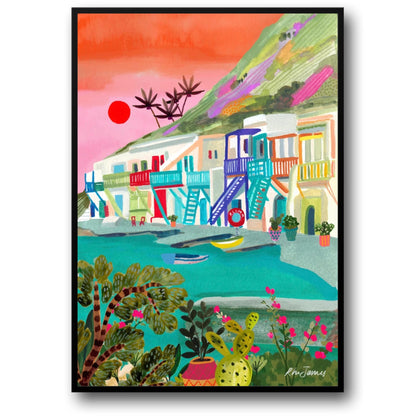 abstract india landscape poster