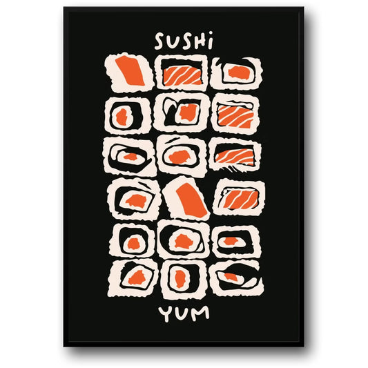 Japanese Culinary Art Kawaii | Poster | Sushi | Kitchen Decor | Foodie Wall Art | Home and Garden Decor | Gift for Sushi Lovers | Japanese Cuisine Aesthetic
