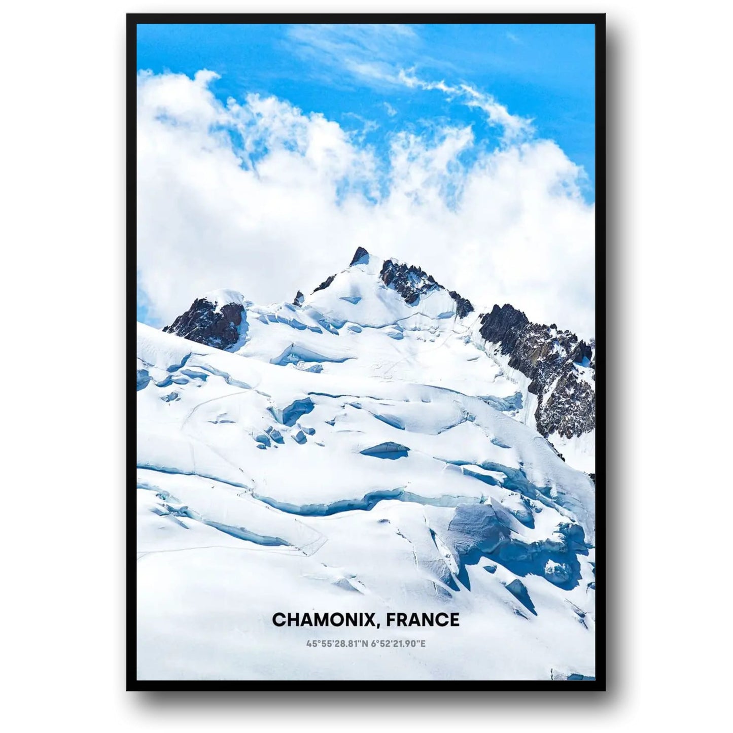 Glistening Ice Formations Poster | Chamonix, France | Winter Wonderland Scenery | Home Decor Artwork