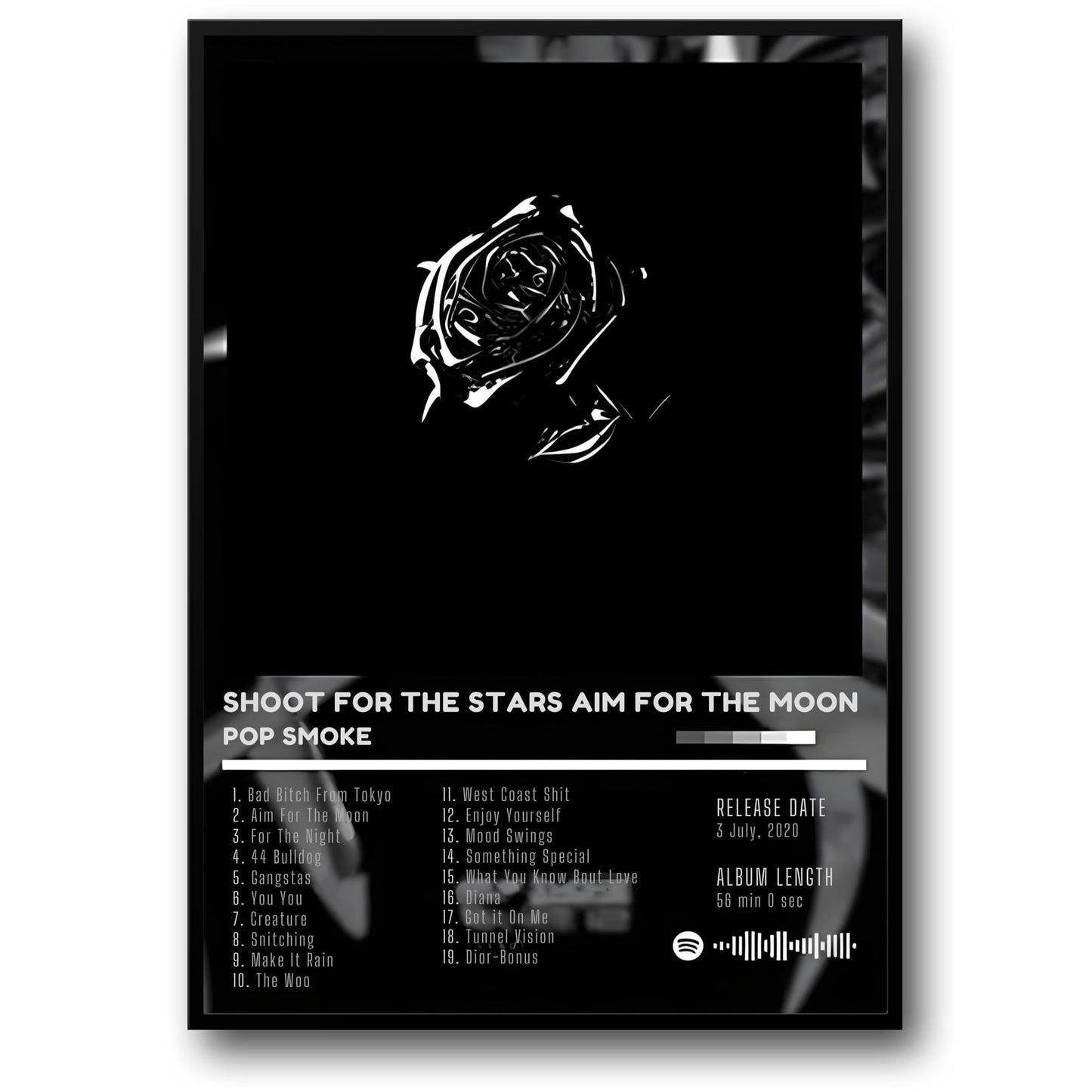 Pop Smoke | Shoot for the Stars Aim for the Moon | Iconic Rap Album Art