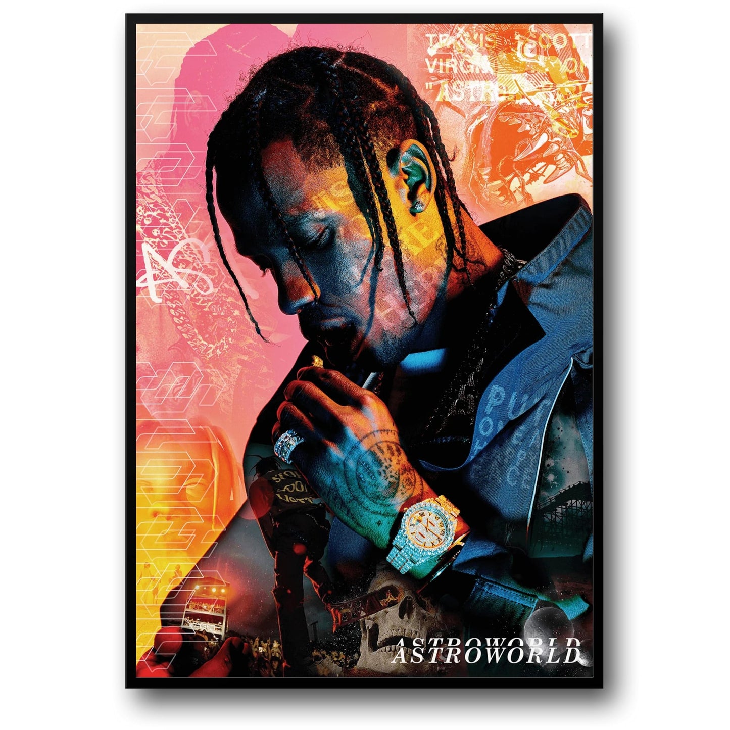 Travis Scott Astroworld | Concert Album Art